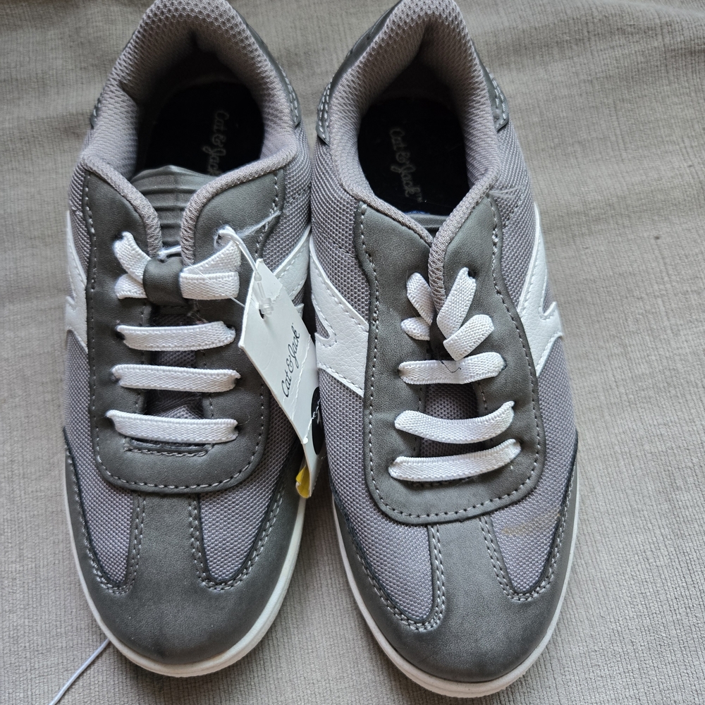 Cat & Jack Gray and White Kids Sneakers